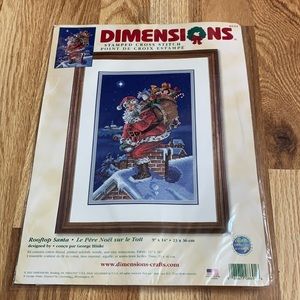 Dimensions 2002 needlecraft rooftop Santa 8691
